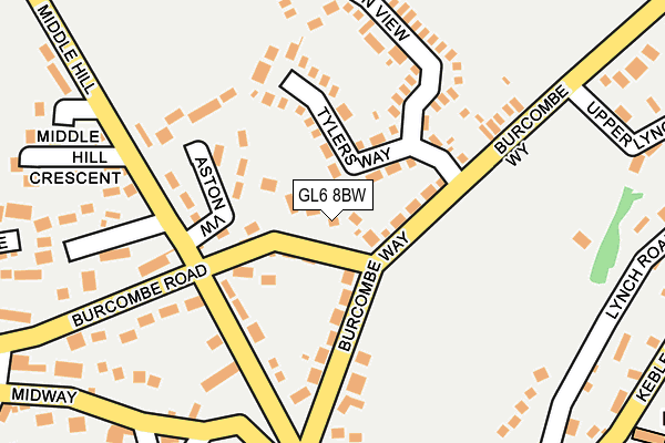 GL6 8BW map - OS OpenMap – Local (Ordnance Survey)