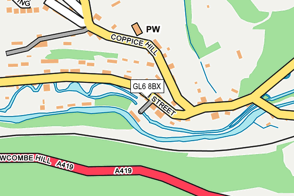 GL6 8BX map - OS OpenMap – Local (Ordnance Survey)