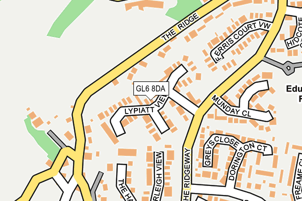 GL6 8DA map - OS OpenMap – Local (Ordnance Survey)
