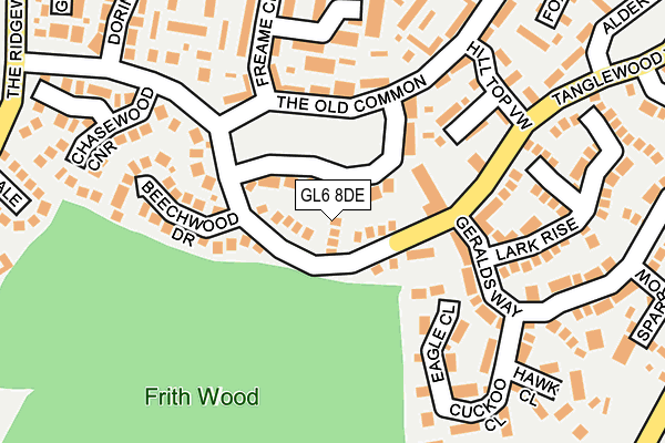 GL6 8DE map - OS OpenMap – Local (Ordnance Survey)