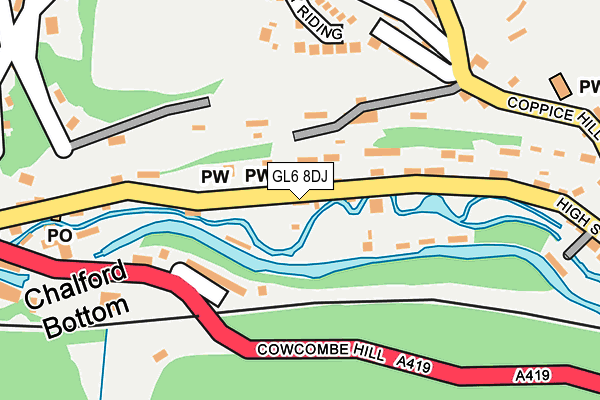 GL6 8DJ map - OS OpenMap – Local (Ordnance Survey)