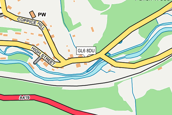 GL6 8DU map - OS OpenMap – Local (Ordnance Survey)