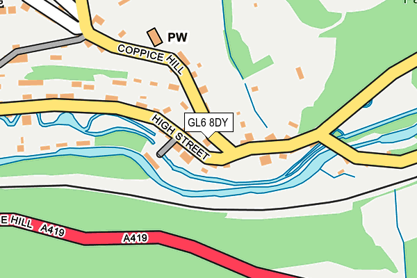 GL6 8DY map - OS OpenMap – Local (Ordnance Survey)