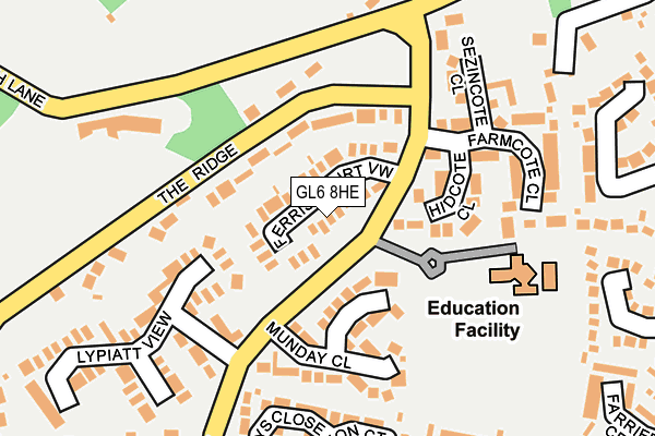 GL6 8HE map - OS OpenMap – Local (Ordnance Survey)