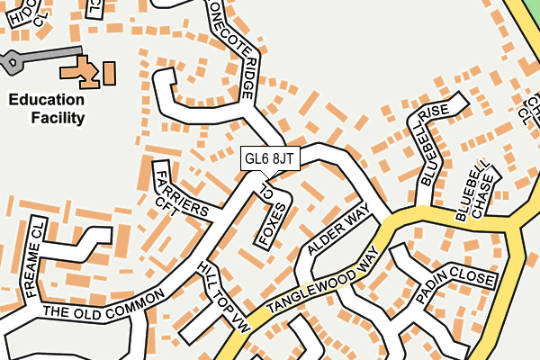 GL6 8JT map - OS OpenMap – Local (Ordnance Survey)
