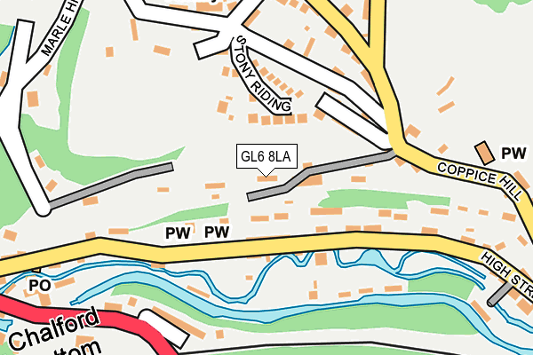 GL6 8LA map - OS OpenMap – Local (Ordnance Survey)