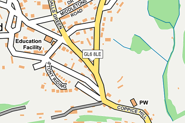 GL6 8LE map - OS OpenMap – Local (Ordnance Survey)