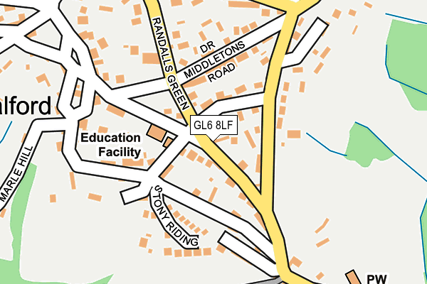 GL6 8LF map - OS OpenMap – Local (Ordnance Survey)