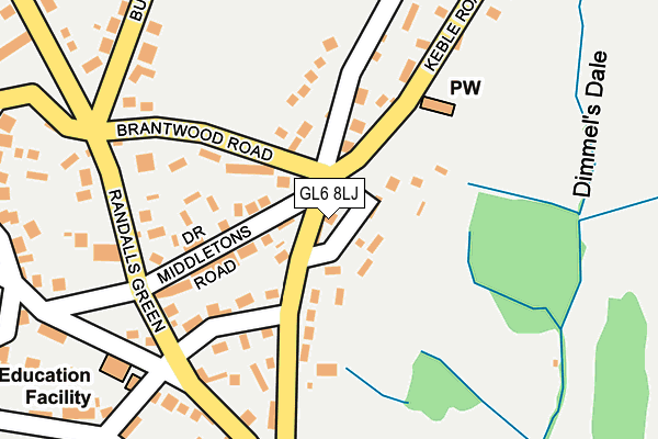 GL6 8LJ map - OS OpenMap – Local (Ordnance Survey)