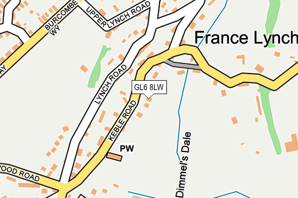 GL6 8LW map - OS OpenMap – Local (Ordnance Survey)