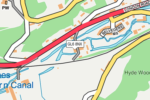 GL6 8NX map - OS OpenMap – Local (Ordnance Survey)