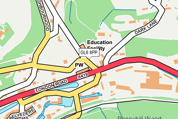 GL6 8PP map - OS OpenMap – Local (Ordnance Survey)