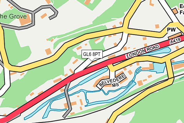 GL6 8PT map - OS OpenMap – Local (Ordnance Survey)
