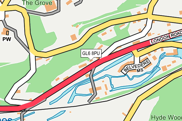 GL6 8PU map - OS OpenMap – Local (Ordnance Survey)