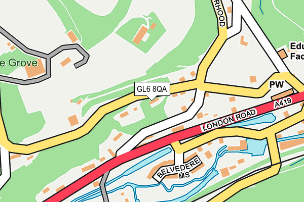 GL6 8QA map - OS OpenMap – Local (Ordnance Survey)