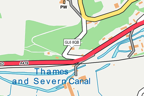 GL6 8QB map - OS OpenMap – Local (Ordnance Survey)