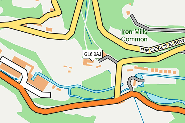GL6 9AJ map - OS OpenMap – Local (Ordnance Survey)