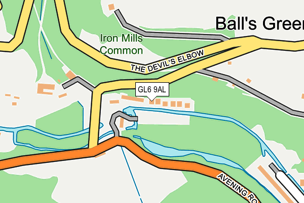 GL6 9AL map - OS OpenMap – Local (Ordnance Survey)