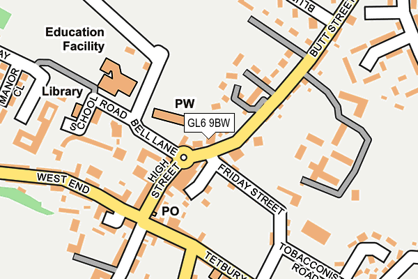 GL6 9BW map - OS OpenMap – Local (Ordnance Survey)