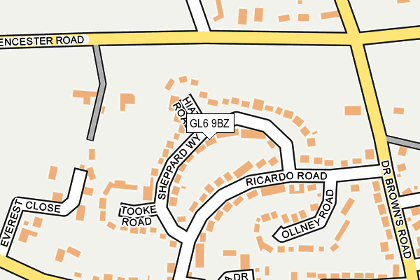 GL6 9BZ map - OS OpenMap – Local (Ordnance Survey)