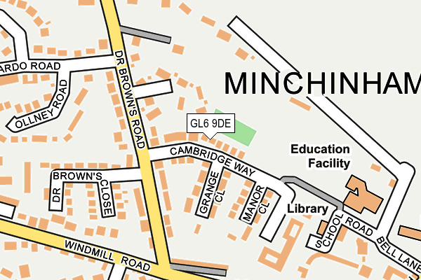 GL6 9DE map - OS OpenMap – Local (Ordnance Survey)