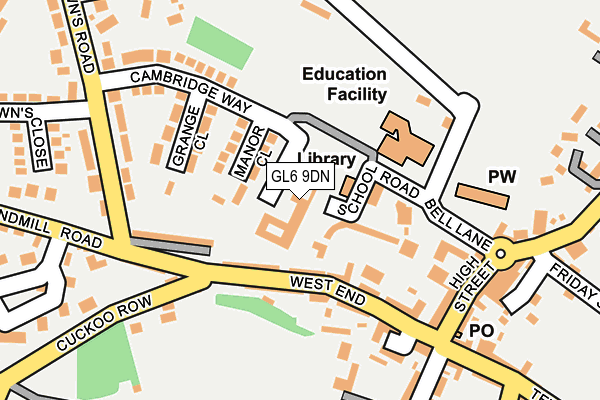 GL6 9DN map - OS OpenMap – Local (Ordnance Survey)