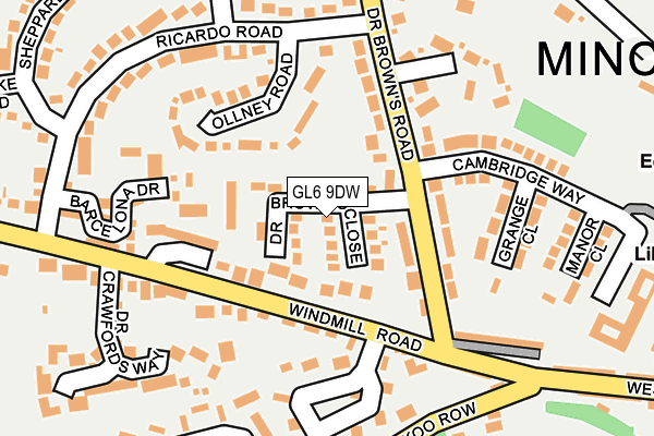 GL6 9DW map - OS OpenMap – Local (Ordnance Survey)