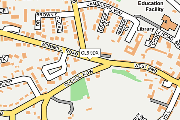 GL6 9DX map - OS OpenMap – Local (Ordnance Survey)