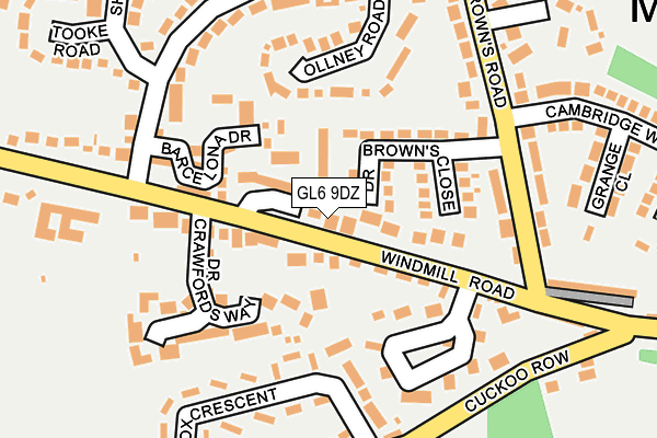 GL6 9DZ map - OS OpenMap – Local (Ordnance Survey)