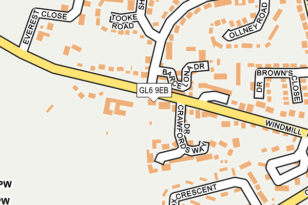 GL6 9EB map - OS OpenMap – Local (Ordnance Survey)