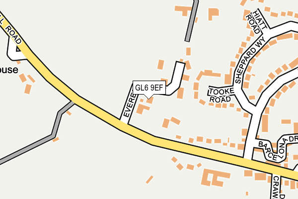 GL6 9EF map - OS OpenMap – Local (Ordnance Survey)