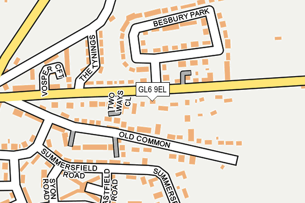 GL6 9EL map - OS OpenMap – Local (Ordnance Survey)