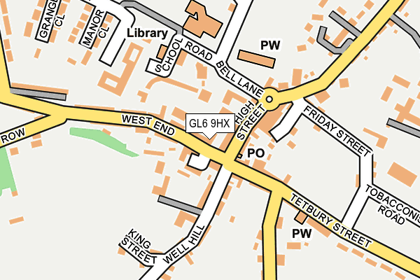 GL6 9HX map - OS OpenMap – Local (Ordnance Survey)