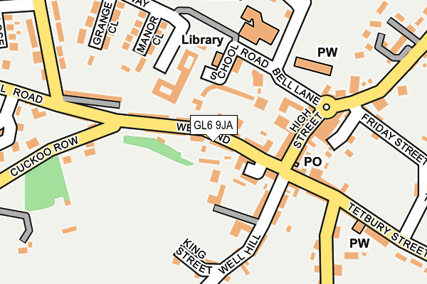 GL6 9JA map - OS OpenMap – Local (Ordnance Survey)