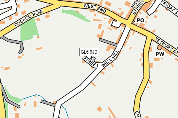 GL6 9JD map - OS OpenMap – Local (Ordnance Survey)