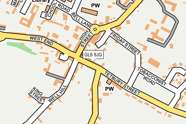 GL6 9JG map - OS OpenMap – Local (Ordnance Survey)