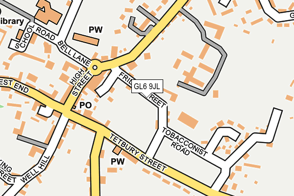 GL6 9JL map - OS OpenMap – Local (Ordnance Survey)