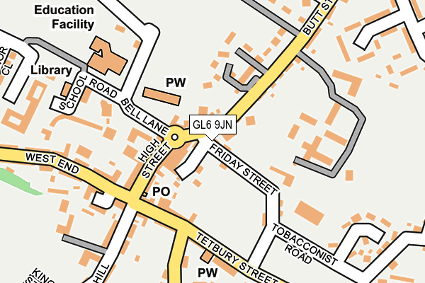 GL6 9JN map - OS OpenMap – Local (Ordnance Survey)