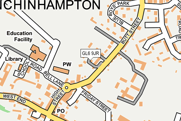 GL6 9JR map - OS OpenMap – Local (Ordnance Survey)