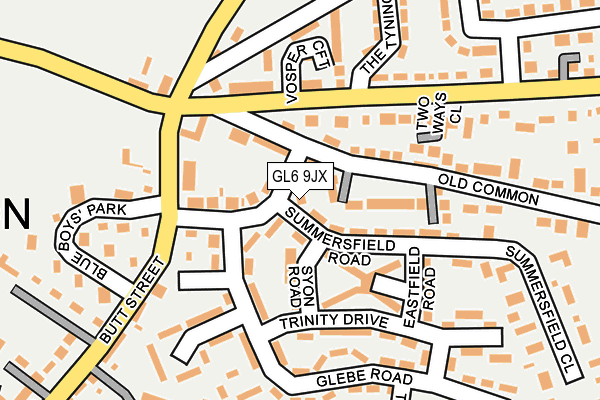 GL6 9JX map - OS OpenMap – Local (Ordnance Survey)