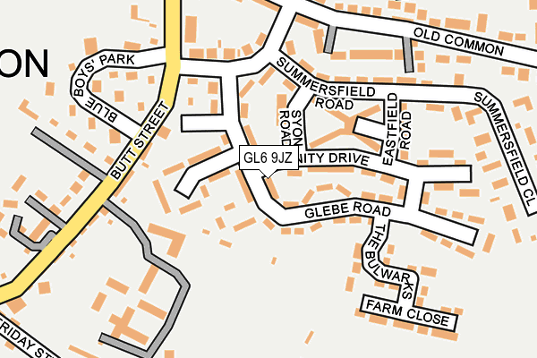 GL6 9JZ map - OS OpenMap – Local (Ordnance Survey)