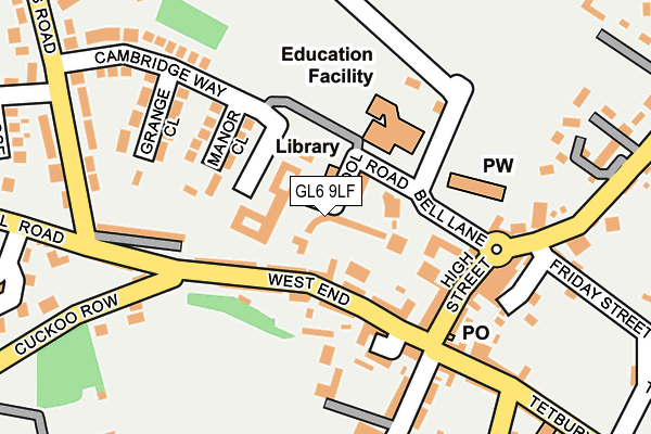 GL6 9LF map - OS OpenMap – Local (Ordnance Survey)