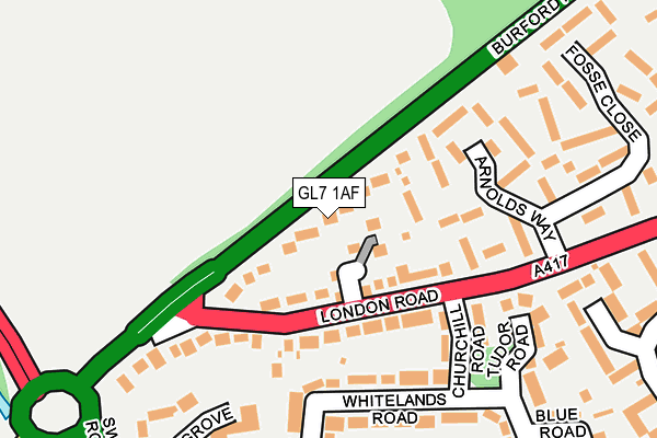 GL7 1AF map - OS OpenMap – Local (Ordnance Survey)