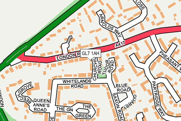 GL7 1AH map - OS OpenMap – Local (Ordnance Survey)