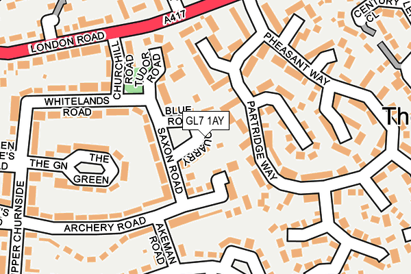 GL7 1AY map - OS OpenMap – Local (Ordnance Survey)