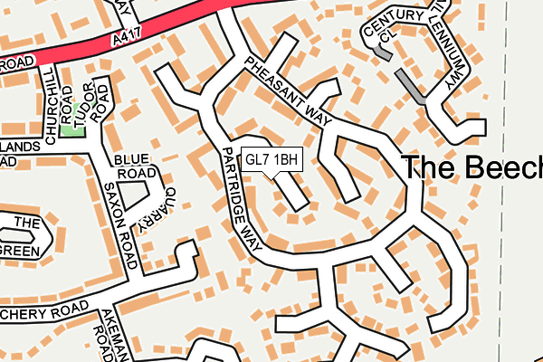 GL7 1BH map - OS OpenMap – Local (Ordnance Survey)