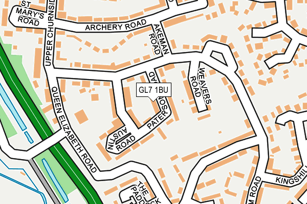 GL7 1BU map - OS OpenMap – Local (Ordnance Survey)