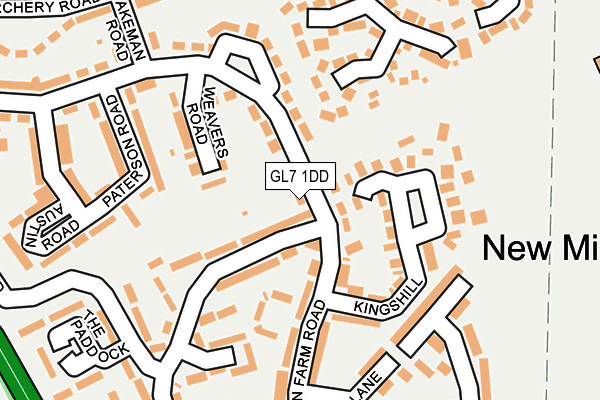 GL7 1DD map - OS OpenMap – Local (Ordnance Survey)