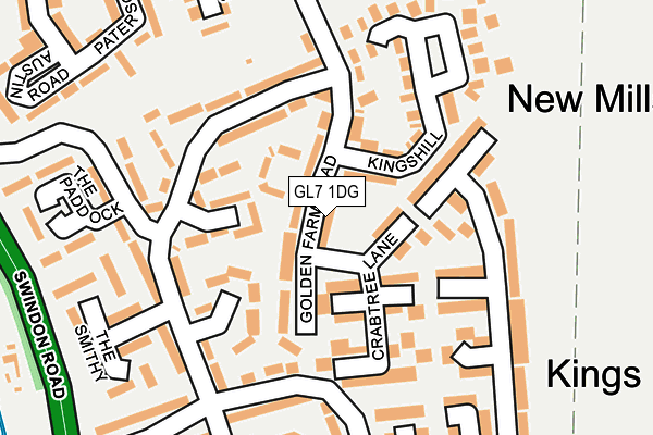 GL7 1DG map - OS OpenMap – Local (Ordnance Survey)