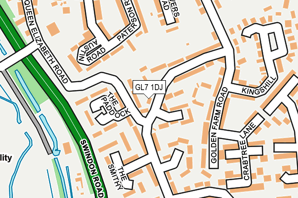 GL7 1DJ map - OS OpenMap – Local (Ordnance Survey)